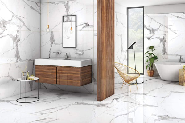 cách chọn đá ốp tường cho phòng tắm