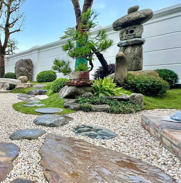 lưu ý sử dụng đá cuội trang trí